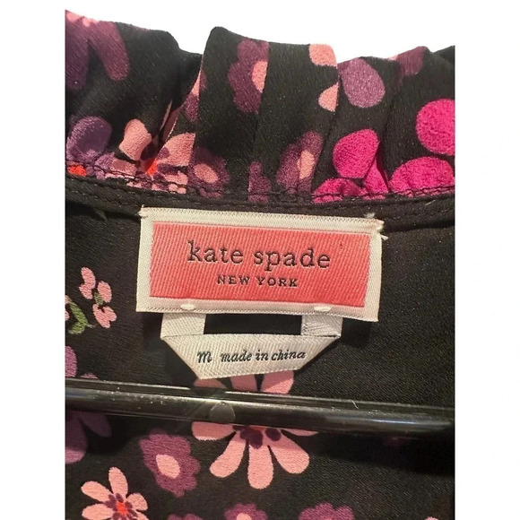 Kate Spade New York Women's Multi Floral Sleeveless Blouse Top Size M - Picture 4 of 7